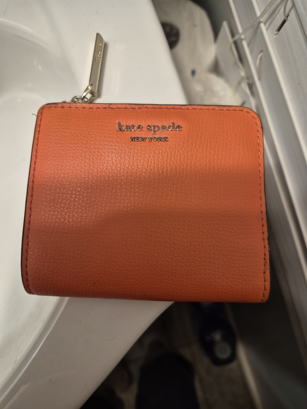 Kate Spade Orange Zip Around Wallet